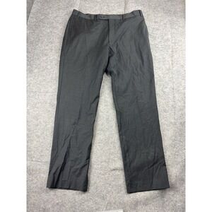 Calvin Klein Mens 36Wx32L Slim fit Dress Pants Charcoal Stretch Wool Formal